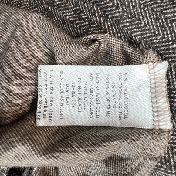 Toad&Co Womens Dress Herringbone V Neck Half Sleeve Belted Organic Cotton Small - Picture 14 of 15